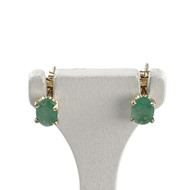 Boucles d'oreilles d'occasion or 375 jaune emeraude