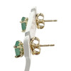 Boucles d'oreilles d'occasion or 375 jaune emeraude - vue V2