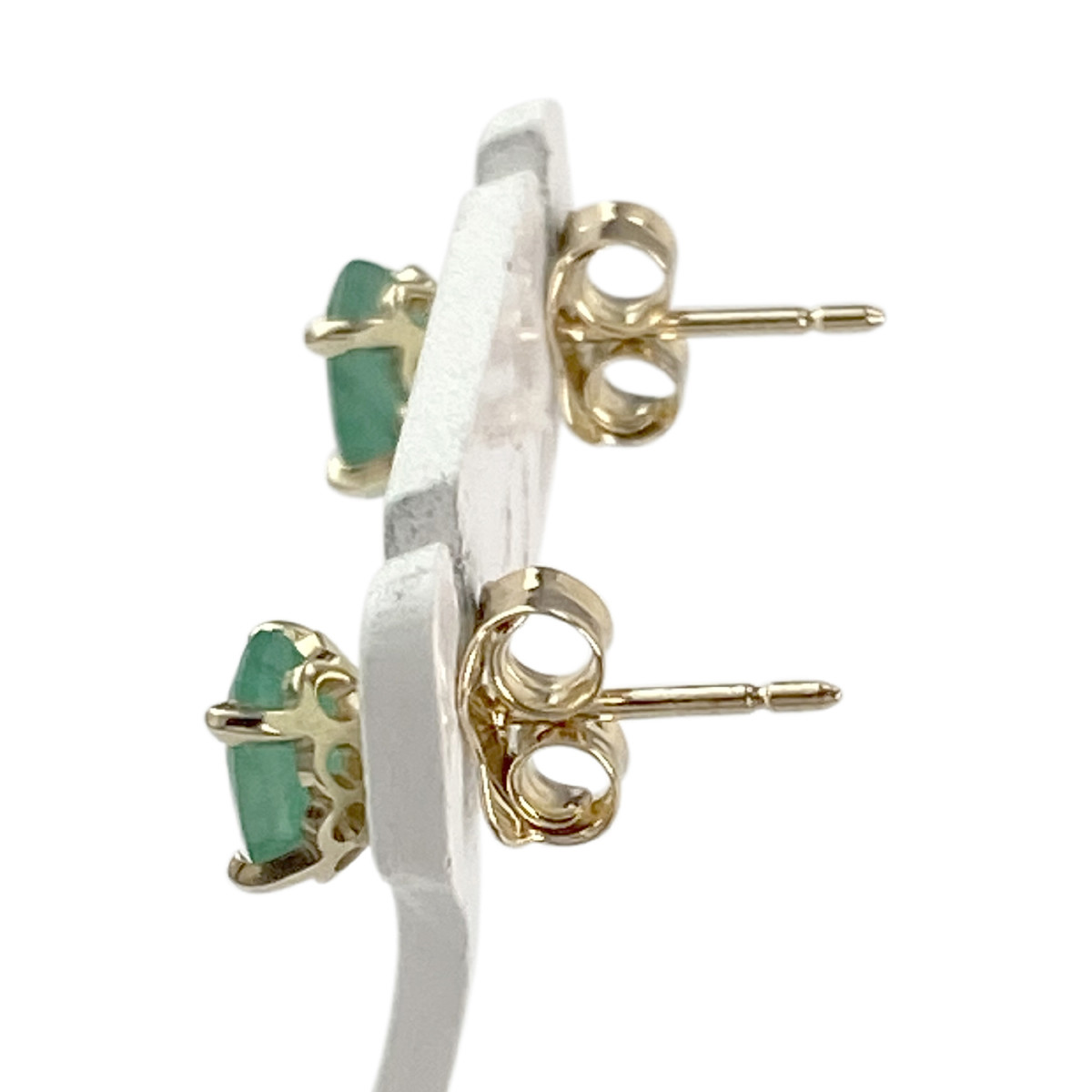 Boucles d'oreilles d'occasion or 375 jaune emeraude - vue 2