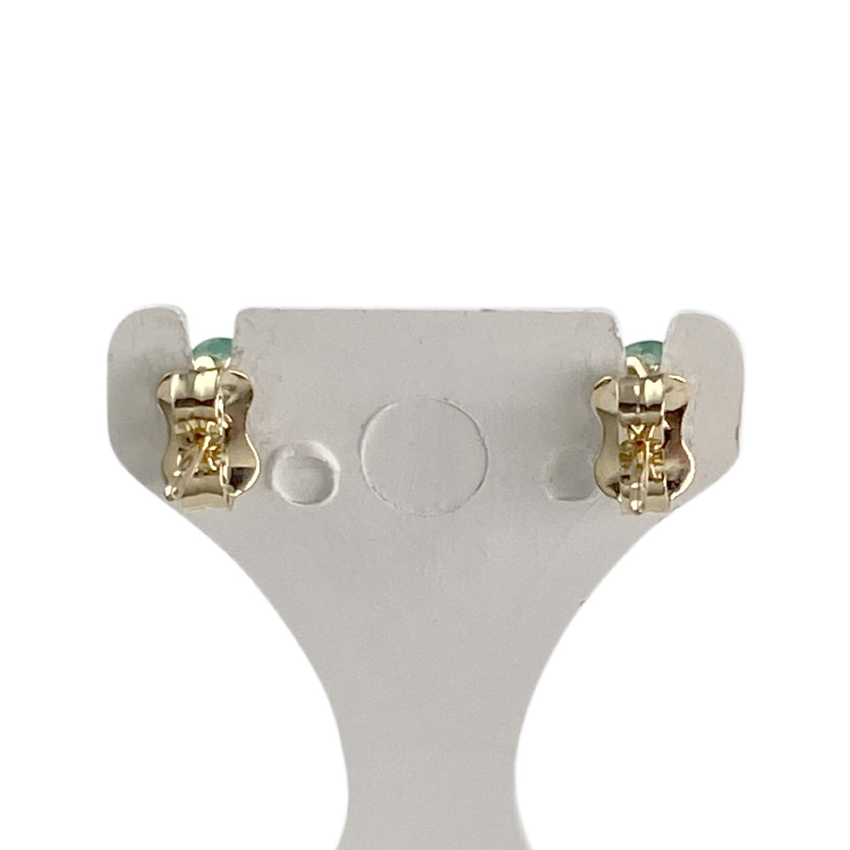 Boucles d'oreilles d'occasion or 375 jaune emeraude - vue 3