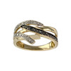 Bague d'occasion or 750 jaune diamant diamant noir - vue V1