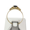 Bague d'occasion or 750 jaune saphir diamant - vue V3