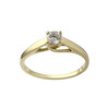 Solitaire second hand gold 750 yellow diamond - vue V1
