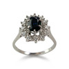 Bague d'occasion or 750 jaune saphir diamant - vue V1