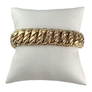 Bracelet souple d'occasion or 750 jaune maille americaine