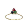 Bague d'occasion or 750 jaune rubis saphir emeraude - vue V1