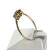 Bague d'occasion or 750 jaune rubis saphir emeraude - vue V2