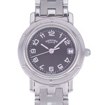 Montre d'occasion HERMES Clipper femme quartz bracelet acier - vue D1
