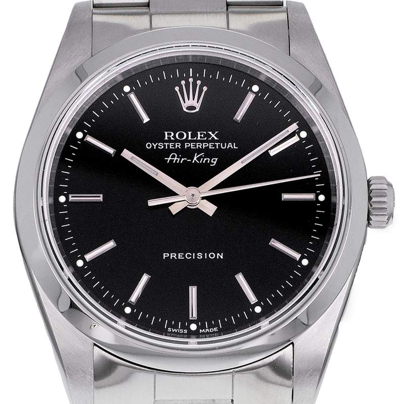 Montre d'occasion ROLEX Air King homme automatique bracelet acier - vue D1
