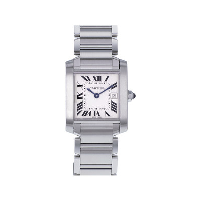 Montre d'occasion CARTIER Tank femme quartz bracelet acier - vue 1