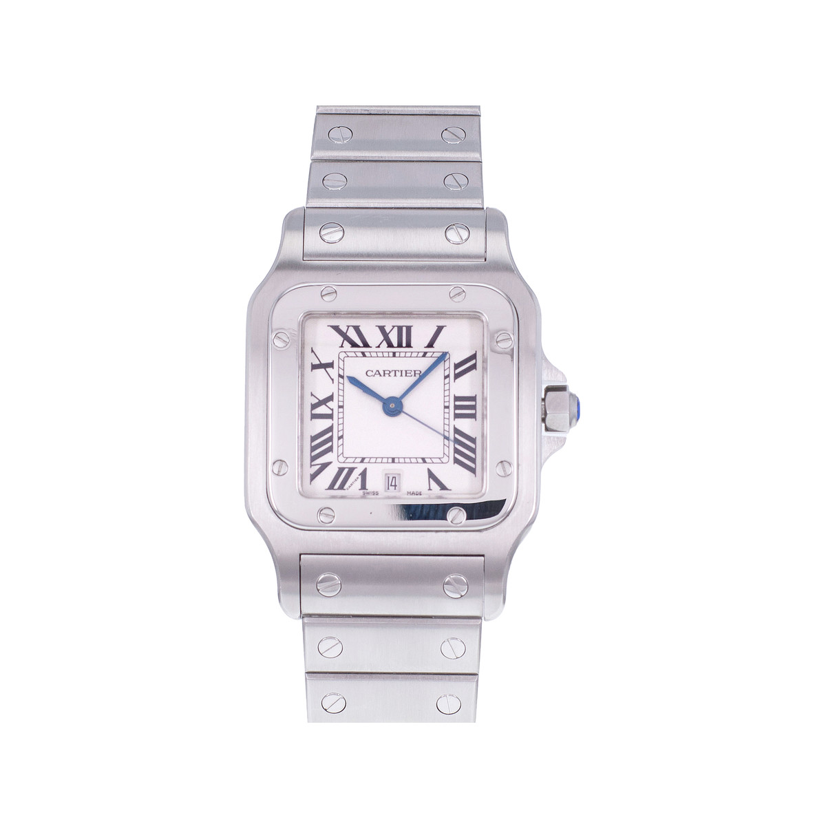 Montre d'occasion CARTIER Santos mixte quartz bracelet acier