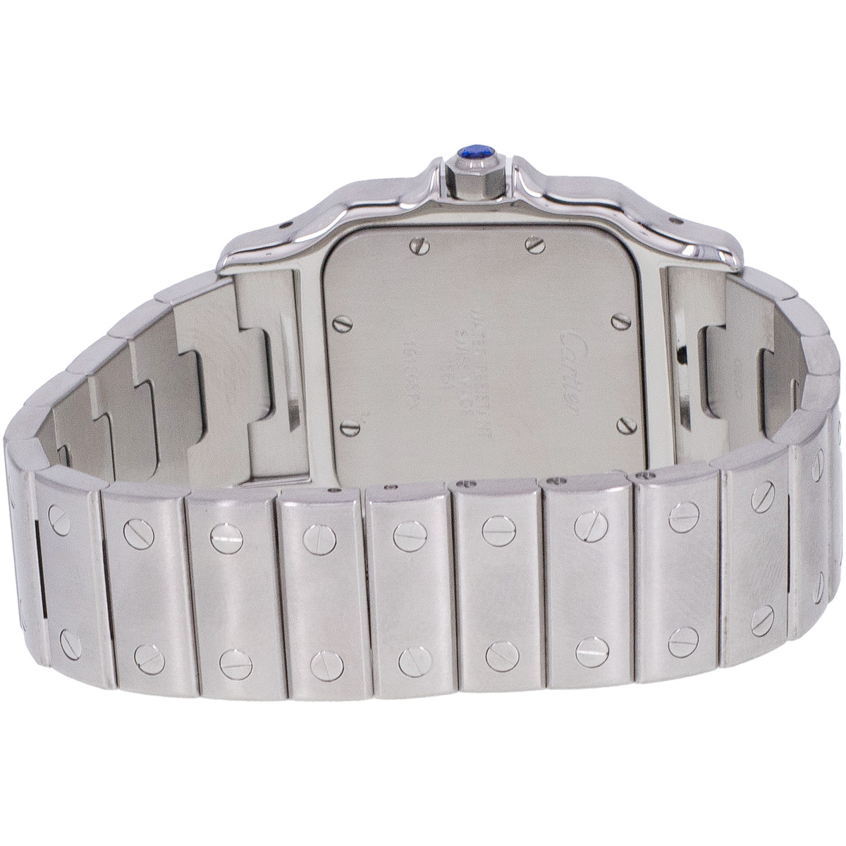 Montre d'occasion CARTIER Santos mixte quartz bracelet acier - vue 3