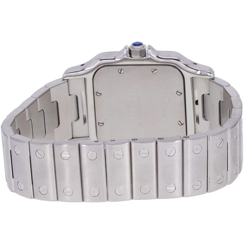 Montre d'occasion CARTIER Santos mixte quartz bracelet acier - vue 3