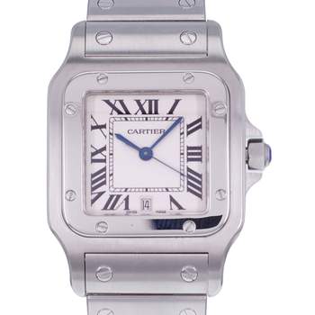 Montre d'occasion CARTIER Santos mixte quartz bracelet acier