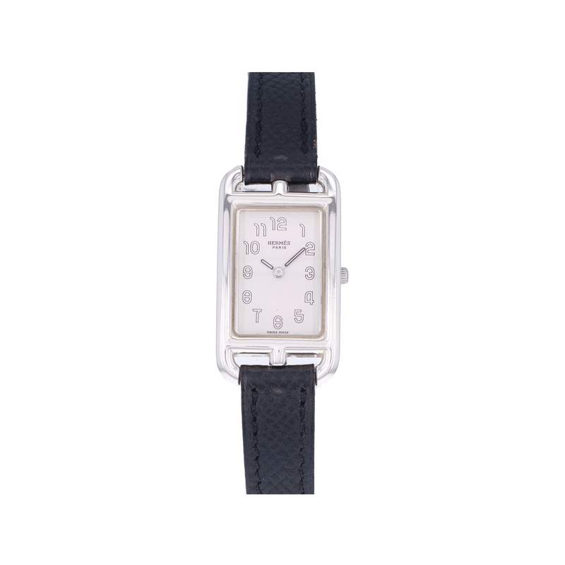 Montre d'occasion HERMES Cape Cod femme quartz bracelet cuir d'origine - vue 1