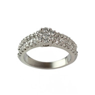 Bague d'occasion or 750 blanc diamant diamant