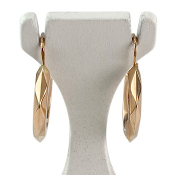 Créoles d'occasion or 750 jaune facettées