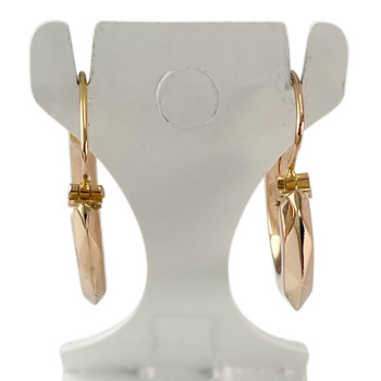 Créoles d'occasion or 750 jaune facettées