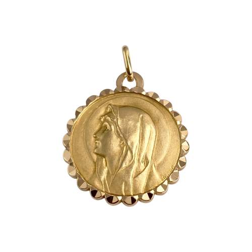 Médaille vierge d'occasion or 750 jaune