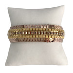 Bracelet souple d'occasion or 750 jaune maille fantaisie - vue 1