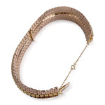 Bracelet souple d'occasion or 750 jaune maille fantaisie - vue 2