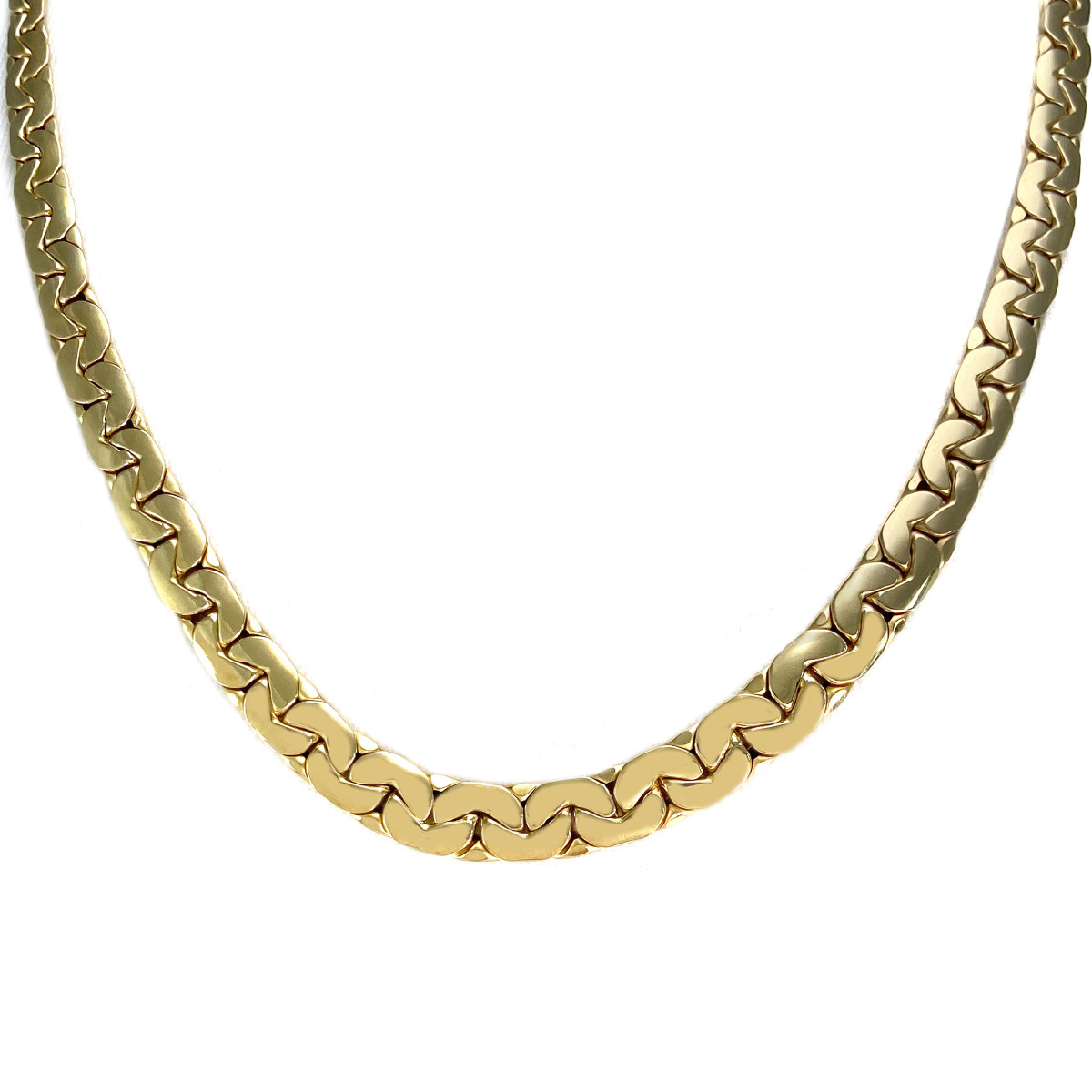 Collier d'occasion or 750 jaune maille haricot