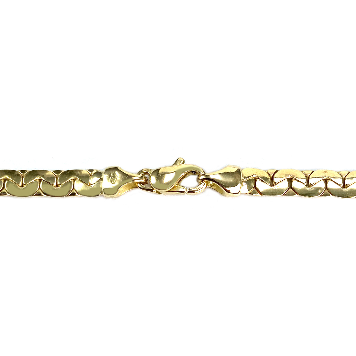 Collier d'occasion or 750 jaune maille haricot - vue 3