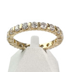 Bague d'occasion or 750 jaune tour complet diamants - vue 1