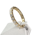 Bague d'occasion or 750 jaune tour complet diamants - vue 2