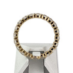 Bague d'occasion or 750 jaune tour complet diamants - vue 3