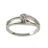 Second-hand gold 750 white diamond ring - vue V1