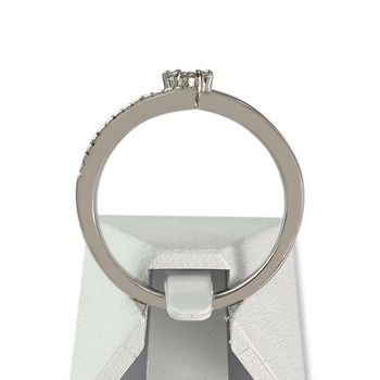 Bague d'occasion or 750 blanc diamant