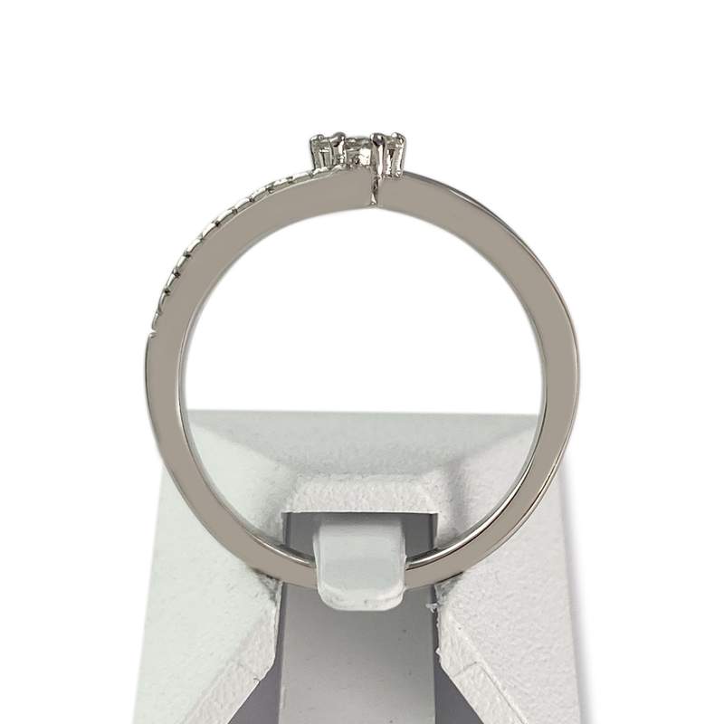 Bague d'occasion or 750 blanc diamant - vue 3