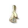 Pendentif d'occasion or 750 jaune aigue marine diamant - vue V2