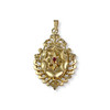 Pre-owned 750 yellow gold ruby pendant - view V1