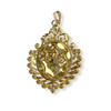 Pre-owned 750 yellow gold ruby pendant - view V2