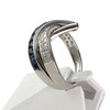 Second-hand gold 750 yellow diamond sapphire ring - vue V2