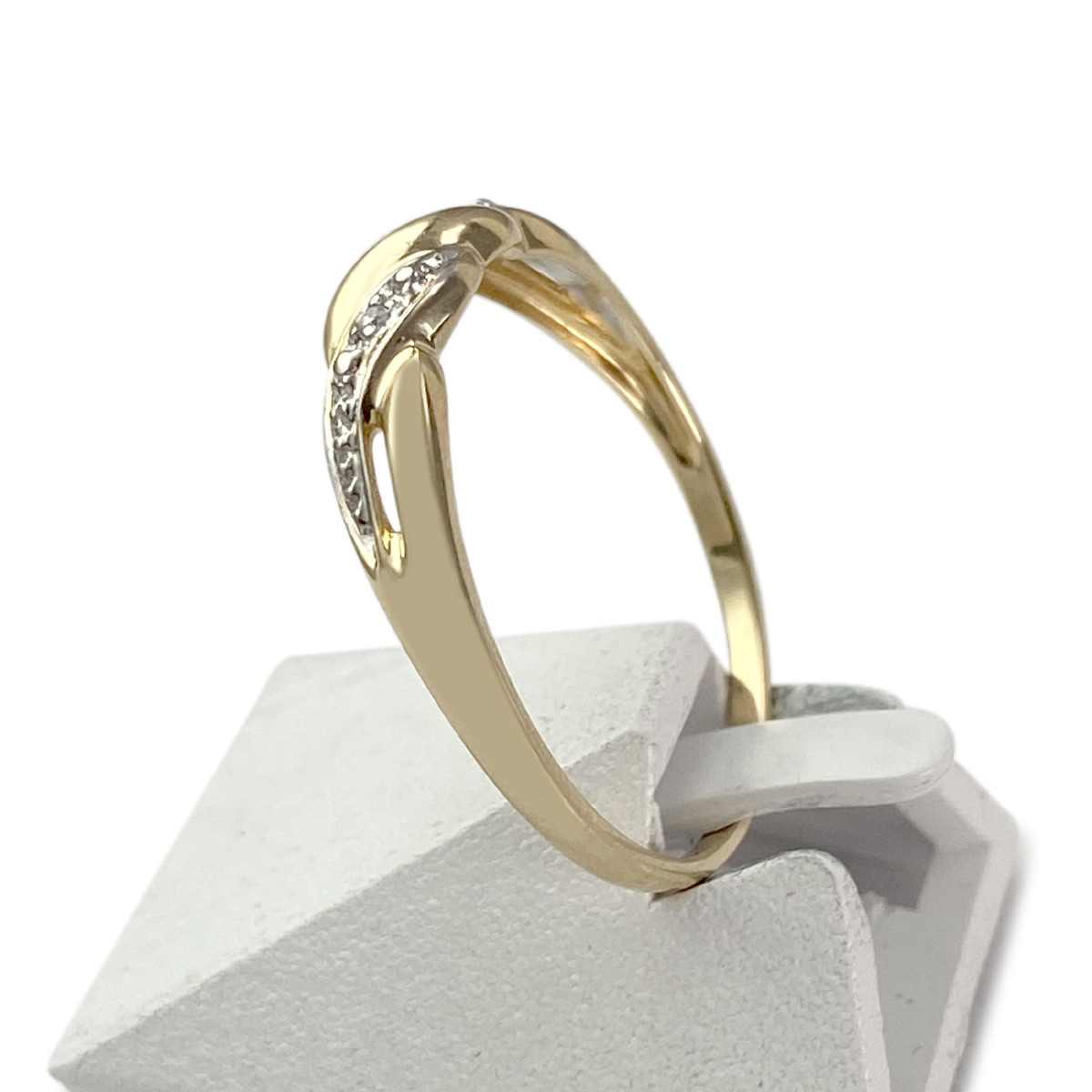 Bague d'occasion or 750 jaune diamant - vue 2