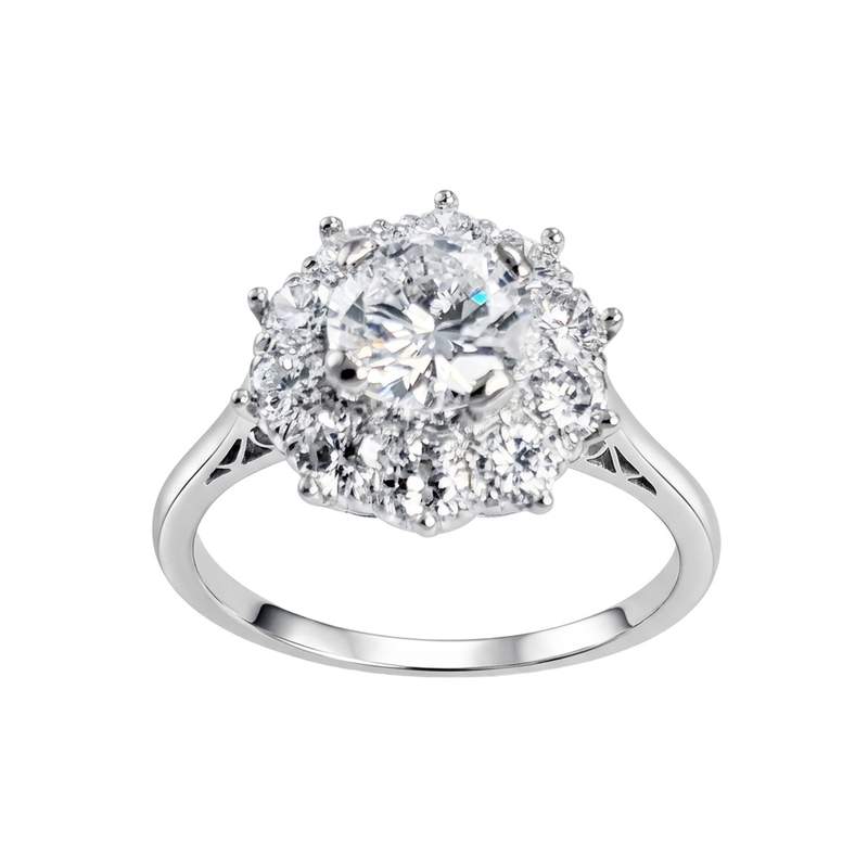 Bague d'occasion or 750 blanc diamant diamant - vue 1