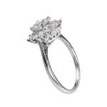 Bague d'occasion or 750 blanc diamant diamant - vue 2