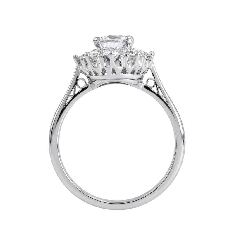 Bague d'occasion or 750 blanc diamant diamant - vue 3