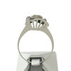 Bague d'occasion or 750 blanc émeraude diamants - vue V3