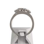 Bague d'occasion or 750 blanc diamants - vue 3