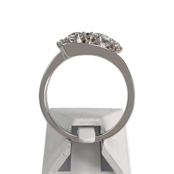 Tweedehands goud 750 witte diamanten ring