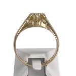 Solitaire d'occasion or 750 jaune diamant - vue 3
