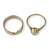 Duo bague d'occasion or 750 jaune diamants - vue V6