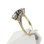 Bague d'occasion 750 2 ors diamants saphir - vue 2