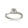 Solitaire d'occasion or 750 blanc diamant synthétique - vue V1