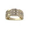 Bague d'occasion or 750 deux tons diamants - vue V1