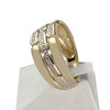 Bague d'occasion or 750 deux tons diamants - vue V2
